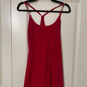 Red outdoor voices exercise dress